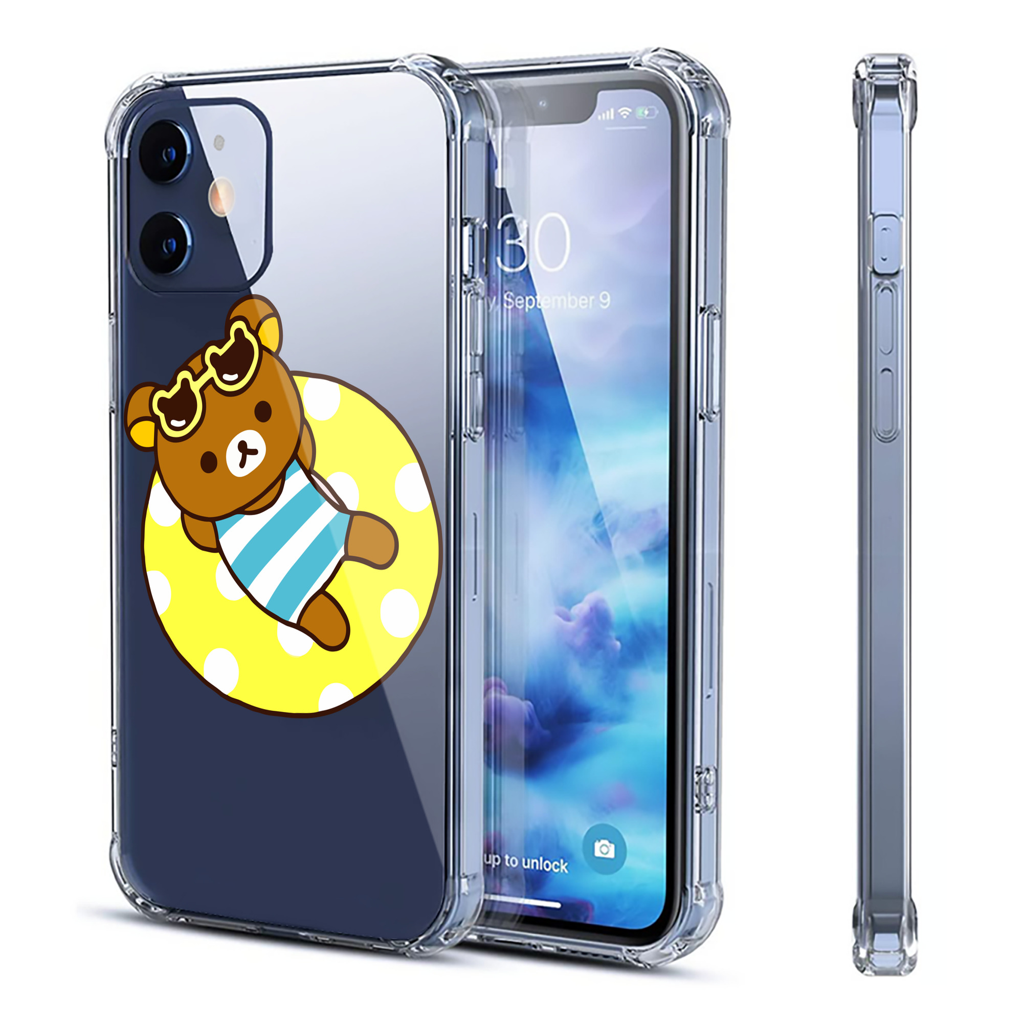 （画像用） リラックマ リラックマ キイロイトリ Rilakkuma Korilakkuma Kiiroitori 【iPhone 12シリーズ対応】透明スマホケース（クリアソフトケース）